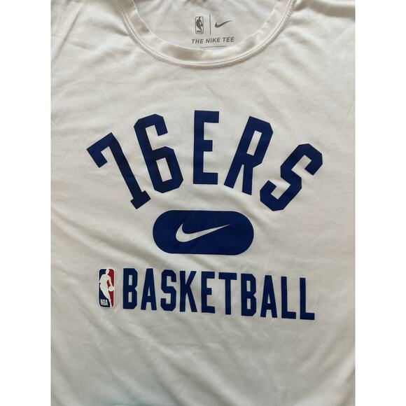 Philadelphia 76ers Nike NBA Authentics Dri-Fit Short Sleeve Shirt Men's XXL - Picture 6 of 9